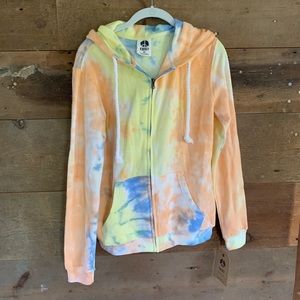 NWT exist tye dye zip up hoodie